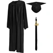 Shiny Graduation Gown Cap Tassel Set | https://www.bestnamebadges.com