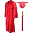 Shiny Graduation Gown Cap Tassel Set | https://www.bestnamebadges.com