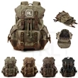 Vintage Waxed Canvas Cowhide Backpack | https://www.bestnamebadges.com
