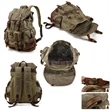 Vintage Waxed Canvas Cowhide Backpack | https://www.bestnamebadges.com
