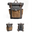 Vintage Waxed Canvas Cowhide Backpack | https://www.bestnamebadges.com