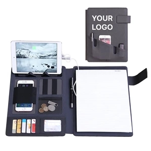 Basics Professional Padfolio With Phone Stand | https://www.bestnamebadges.com