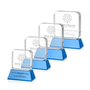 Flamborough Award on Base - Sky Blue | https://www.bestnamebadges.com