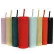 16Oz Colored Skinny Tumblers With Lids And Straws | https://www.bestnamebadges.com