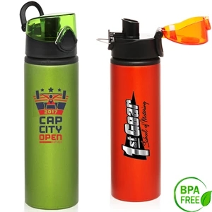 25 oz. Aluminum Carabiner Sports Bottle w/ Push Release Cap | https://www.bestnamebadges.com