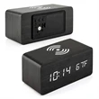 Wooden Alarm Clock With Wireless Charging Pad | https://www.bestnamebadges.com