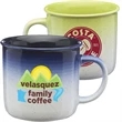 14oz Campfire Gradient Ceramic Camping Coffee Mug Flared Top | https://www.bestnamebadges.com