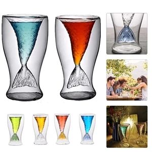 Double Layer Fish Tail Wine Glass