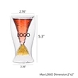 Double Layer Fish Tail Wine Glass | https://www.bestnamebadges.com