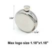5oz Mirror Round Whiskey Flask | https://www.bestnamebadges.com