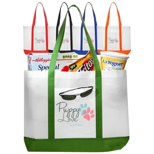 Trim Color Non-Woven Tote Bag | https://www.bestnamebadges.com