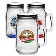 16 oz. Libbey® Handle Mason Jars with Lids | https://www.bestnamebadges.com