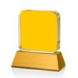 Flamborough Award on Base - Amber | https://www.bestnamebadges.com