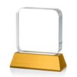 Flamborough Award on Base - Amber | https://www.bestnamebadges.com