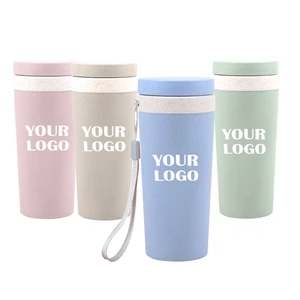 Hot Sale 12oz Eco Wheat Straw Cup w/ Custom Logo