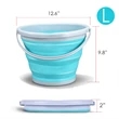 Multi-Function Barrel Portable Folding Basin Silicone Bucket | https://www.bestnamebadges.com