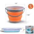 Multi-Function Barrel Portable Folding Basin Silicone Bucket | https://www.bestnamebadges.com