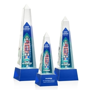 Master Obelisk VividPrint™ Award on Base - Blue | https://www.bestnamebadges.com
