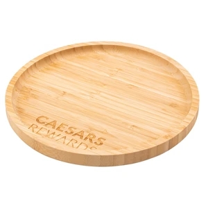 Round Bamboo Serving Tray | https://www.bestnamebadges.com