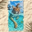 Sublimated Microfiber Terry Beach Towel | https://www.bestnamebadges.com