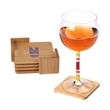 Brandon IV 4-Piece Bamboo Coaster Set | https://www.bestnamebadges.com