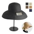 Hepburn Summer Wide Brim Straw Sun Hat | https://www.bestnamebadges.com