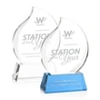 Preswick Flame Award on Base | https://www.bestnamebadges.com