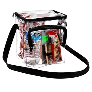 Pvc Clear Vinyl Crossbody Seethrough Lunch Tote Bags