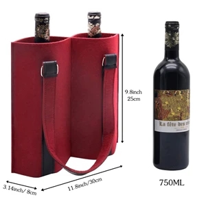 Felt Wine Carrier Tote Bag With Handle