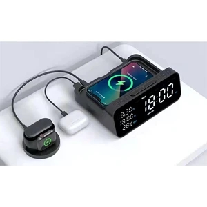 3 In 1 Fast Charging Station With Digital Alarm Clock | https://www.bestnamebadges.com