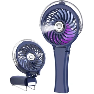 Portable Handheld Misting Fan With 7 Colorful Nightlight | https://www.bestnamebadges.com
