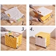 Wheeled Collapsible Basket With Handle | https://www.bestnamebadges.com