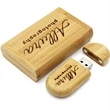 Wooden USB Flash Drive with Magnetic Cap | https://www.bestnamebadges.com