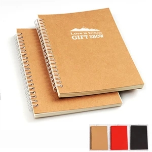 Kraft Cover Sprial Notebooks | https://www.bestnamebadges.com