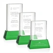 Merit Award on Base - Green | https://www.bestnamebadges.com