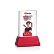 Merit VividPrint™ Award on Base - Red | https://www.bestnamebadges.com