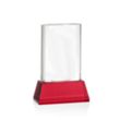 Merit VividPrint™ Award on Base - Red | https://www.bestnamebadges.com