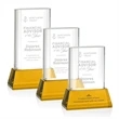 Merit Award on Base - Amber | https://www.bestnamebadges.com