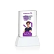 Merit VividPrint™ Award on Base - White | https://www.bestnamebadges.com