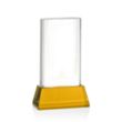 Merit VividPrint™ Award on Base - Amber | https://www.bestnamebadges.com