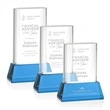 Merit Award on Base - Sky Blue | https://www.bestnamebadges.com