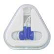 Earbuds with Triangle Case | https://www.bestnamebadges.com