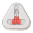 Earbuds with Triangle Case | https://www.bestnamebadges.com