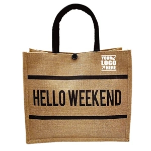 Burlap Tote Bags Bulk Jute Tote Beach Bags | https://www.bestnamebadges.com