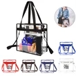 Clear Tote Bag With Zipper Closure | https://www.bestnamebadges.com
