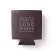 Leather Neoprene Can Cooler | https://www.bestnamebadges.com