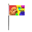 4" x 6" Custom Stick Flag - Digital Print | https://www.bestnamebadges.com