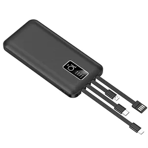 Built-In 4 Cables Portable Charger Power Bank | https://www.bestnamebadges.com