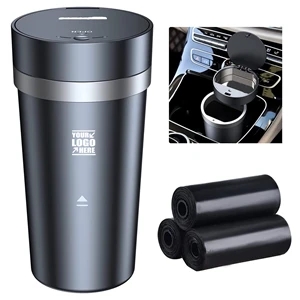 2 In 1 Car Ashtray Cup Holder Trash Can With Bags