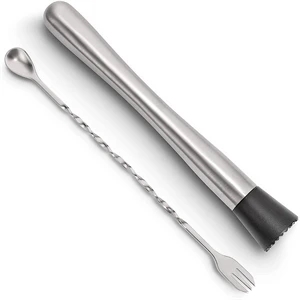 10 Inch Stainless Steel Cocktail Muddler And Mixing Spoon